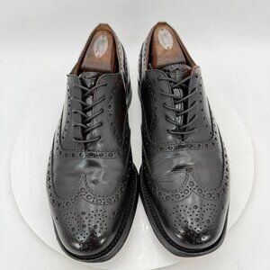 Church's Custom Grade Men Sz UK 9 US 10 Black Leather Wingtip Oxford Dress Shoe